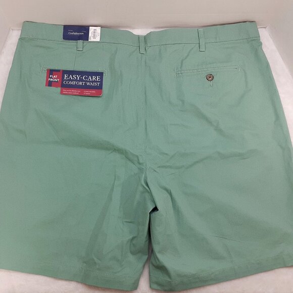 Croft & Barrow Shorts Easy Care Comfort Waist Mens 44 Flat Front Green NWT - Picture 1 of 9